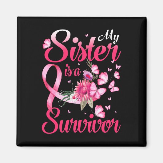 Schwester ist ein Geschwätz-Brustkrebsgeschenk Magnet (Vorne)