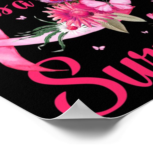 Schwester ist ein Geschwätz-Brustkrebsgeschenk Poster (Ecke)