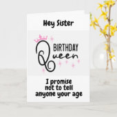 SCHWESTER IST EINE QUEEN ZUM 50. GEBURTSTAG* Karte (Gelbe Blume)