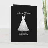 SCHWESTER ist mein Brautjungfern-WEISSES und Einladung (Rückseite)