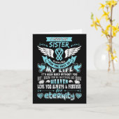 Schwester ist mein Guardian Angel Vermisst Gedenkt Karte (Gelbe Blume)