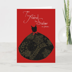 Schwester, ist meine Brautjungfer Einladung