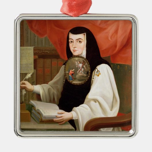Schwester Juana Ines de la Cruz Ornament Aus Metall (Vorne)