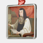Schwester Juana Ines de la Cruz Ornament Aus Metall (Links)