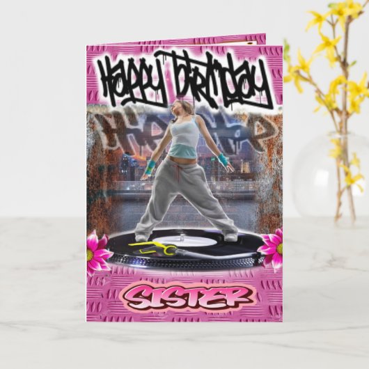 Schwester Karte (Gelbe Blume)