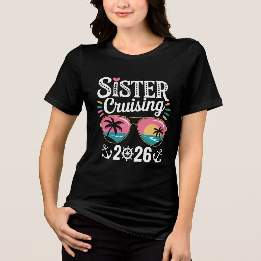 Schwester Kreuzfahrt 2026 Tri-Blend Shirt (Vorderseite)