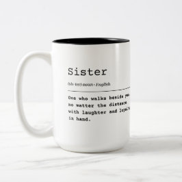 Schwester - Lachen & Loyalität Zweifarbige Tasse
