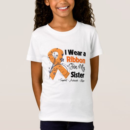 Schwester - Leukemia Ribbon T-Shirt (Vorderseite)