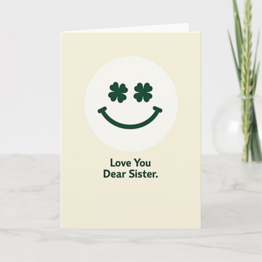 Schwester Liebe Dich Teure Karte (Vorderseite)