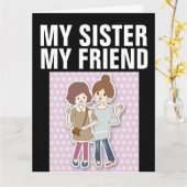 SCHWESTER LIEBE DU DENKST AN IHRE GRÜSSENKARTEN KARTE (Gelbe Blume)