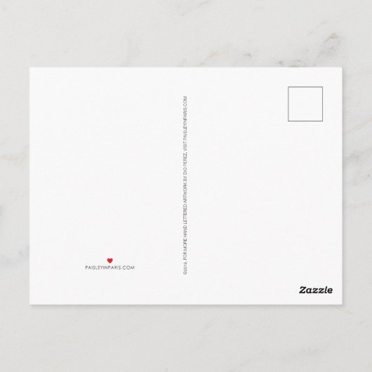 Schwester Liebe, handschriftlich Postkarte (Rückseite)