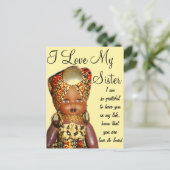 Schwester, Liebe_ Postkarte (Stehend Vorderseite)