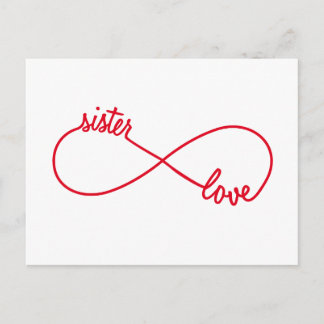 Schwester-Liebe, Unendlichkeitszeichen Postkarte