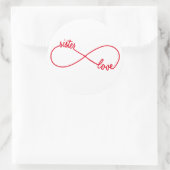 Schwester-Liebe, Unendlichkeitszeichen Runder Aufkleber (Tasche)