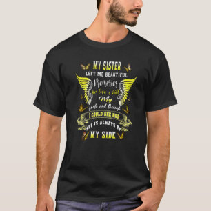 Schwester Links mir schöne Erinnerungen, die sie i T-Shirt