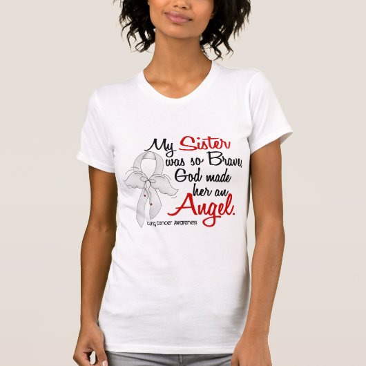 Schwester-Lungenkrebs des Engels-2 T-Shirt (Vorderseite)