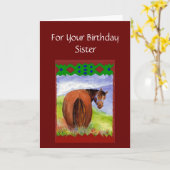 Schwester-lustiger Karte (Gelbe Blume)