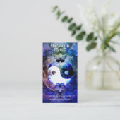 Schwester Mond | Yin Yang Design Visitenkarte (Stehend Vorderseite)