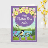 Schwester Mütter Tag Szene Karte (Gelbe Blume)