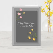 Schwester Muttertag Kunstkarte Karte (Gelbe Blume)