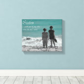 Schwester nach meiner Seite Strand Szene Leinwanddruck (Insitu (Holzboden))