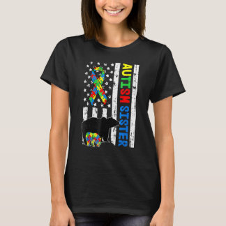 Schwester passende Familie Autismus-Bewusstsein Am T-Shirt
