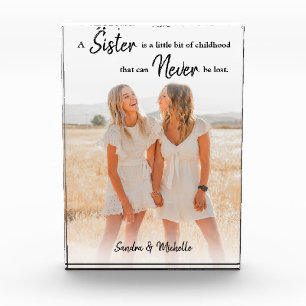 Schwester   Personalisiertes Fotogeschenk Fotoblock