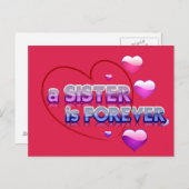 Schwester Postkarte (Vorne/Hinten)