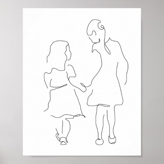 Schwester Print, Schwester Geschenke, Familiendruc Poster (Vorne)