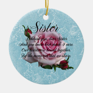 SCHWESTER QUOTE KERAMIK ORNAMENT
