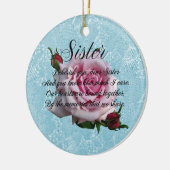 SCHWESTER QUOTE KERAMIK ORNAMENT (Links)