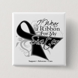 Schwester Ribbon - Melanom Hautkrebs Button