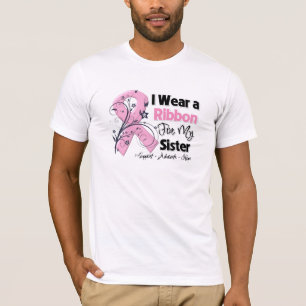 Schwester - Rosa Brustkrebs Schleife T-Shirt