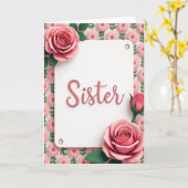 Schwester Rose Bloom Tag Karte (Gelbe Blume)