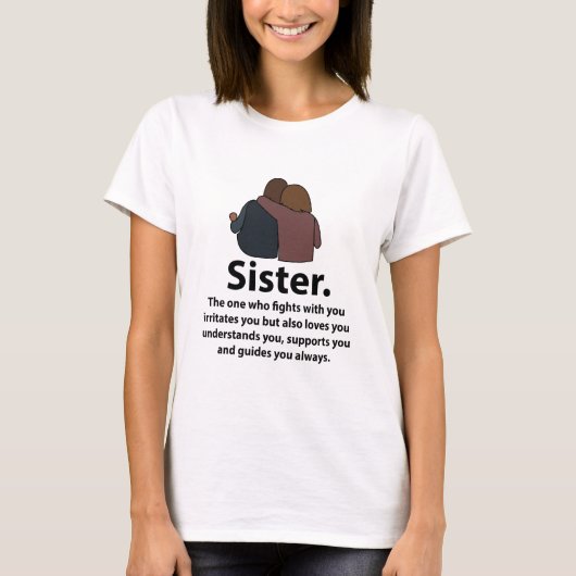 Schwester Schwester Große Schwester Mädchen Zitat T-Shirt (Vorderseite)