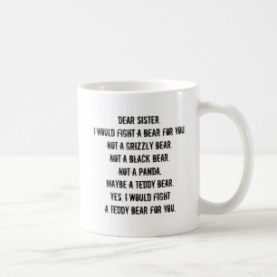 Schwester Schwestern Lustiger Geschenkbecher Kaffeetasse