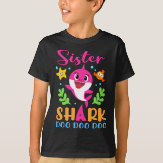 Schwester Shark Sister Shark Lover Familienmutter T-Shirt