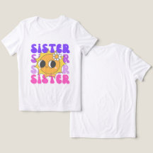 Schwester-Shirt, Retro-Groovy-Schwester-T-Shirt, g