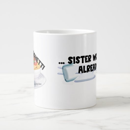 Schwester Spaghetti Jumbo-Tasse (Vorderseite)