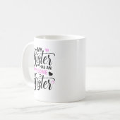 Schwester-Tasse, Geschenk für Schwester, Geschenk Kaffeetasse (Vorderseite Links)