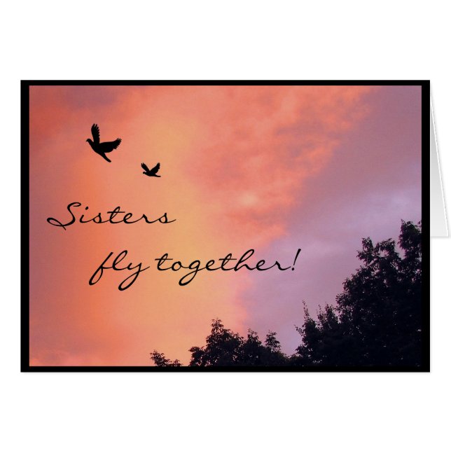 Schwester-Tauben am Sonnenuntergang (Vorderseite (Horizontal))