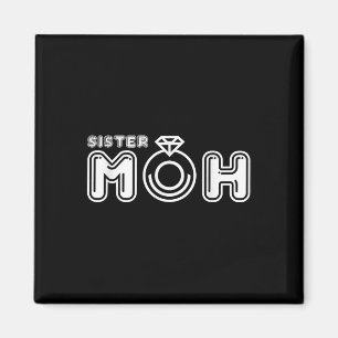 Schwester Trauzeugin Braut und Groom Hochzeit Magnet