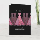 SCHWESTER - Trauzeugin ROTE FLAMME Kleider Einladung (Rückseite)