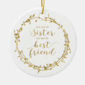 Schwester-und bester Freund-Verzierung Keramikornament (Vorne)