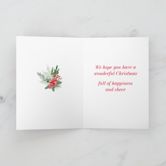 Schwester und Bruder im Gesetz Weihnachtsgrußkarte Karte (Innenseite)