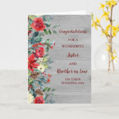 Schwester und Bruder im Recht Hochzeitsgratulation Karte (Gelbe Blume)