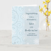 Schwester und Bruder im Recht Hochzeitsgratulation Karte (Gelbe Blume)