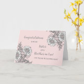 Schwester und Bruder im Recht Hochzeitsgratulation Karte (Gelbe Blume)