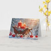 Schwester und Schwager Ehemann Kerzen Schlitten Karte (Gelbe Blume)