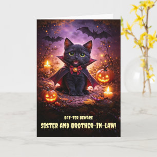 Schwester und Schwager Frohes Halloween Karte
